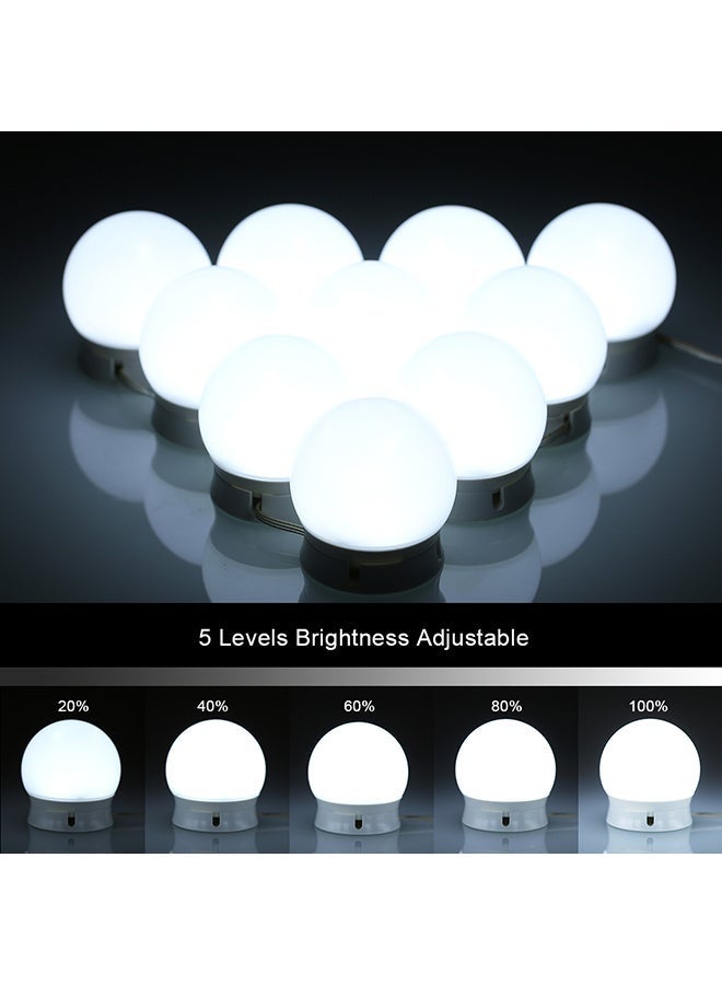 مجموعة مصابيح LED قابلة للخفت للمرآة مكونة من 10لمبات أبيض 45x45x51 cmسم - Image 5